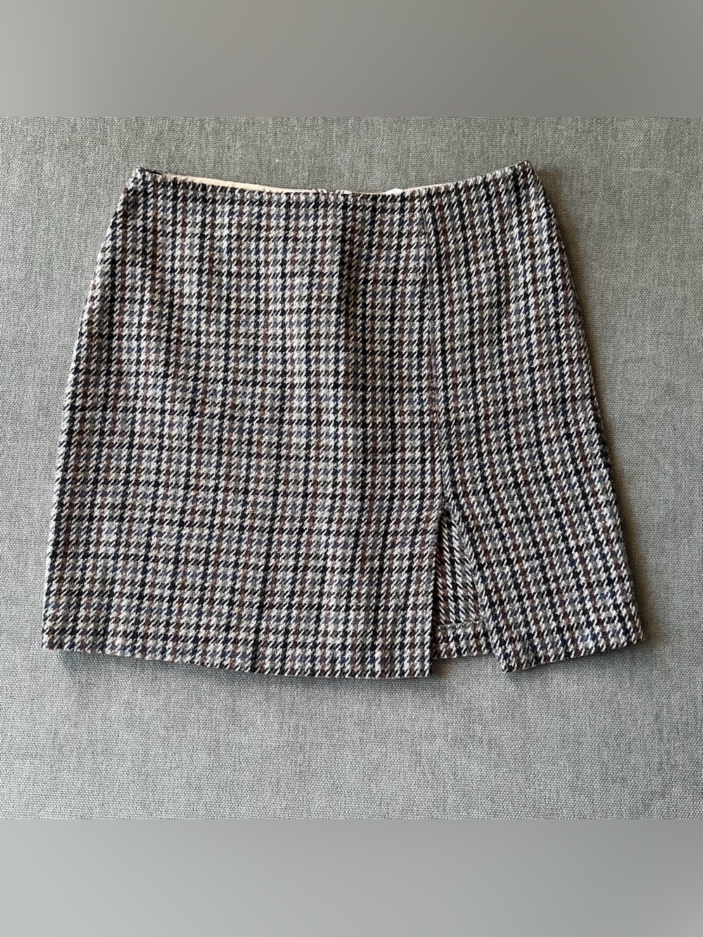Vintage 90s Mirrors Houndstooth Mini Skirt Made in USA S